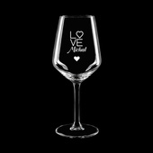 PREZENT Z MIŁOŚCI kieliszek do wina czerwonego z grawerem LOVE dla niego