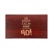 Zestaw do wina z grawerem na URODZINY - KEEP CALM