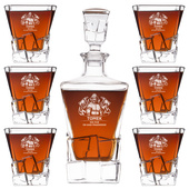 Zestaw do whisky DLA STRAŻAKA z grawerem „ON NIE PIJE ON GASI PRAGNIENIE"