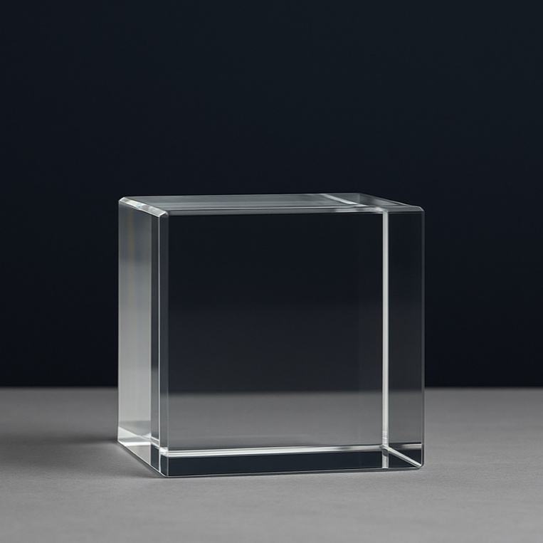 FOTOLAMPKA 3D 100x100x100 mm - Kryształowa statuetka 3D z dzwonkami