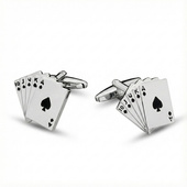 Spinki do mankietów KARTY DO GRY MSPI-20 - czyste