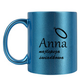 Kubek ceramiczny z nadrukiem NAJLEPSZA ŚWIADKOWA + IMIĘ