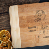 Drewniana deska do krojenia na prezent DLA PARY na rocznicę ślubu