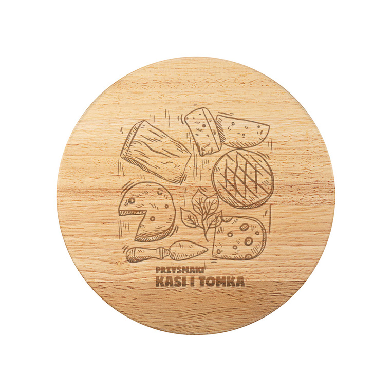 Deska z nożami do serów z grawerem DLA PARY + imiona na prezent