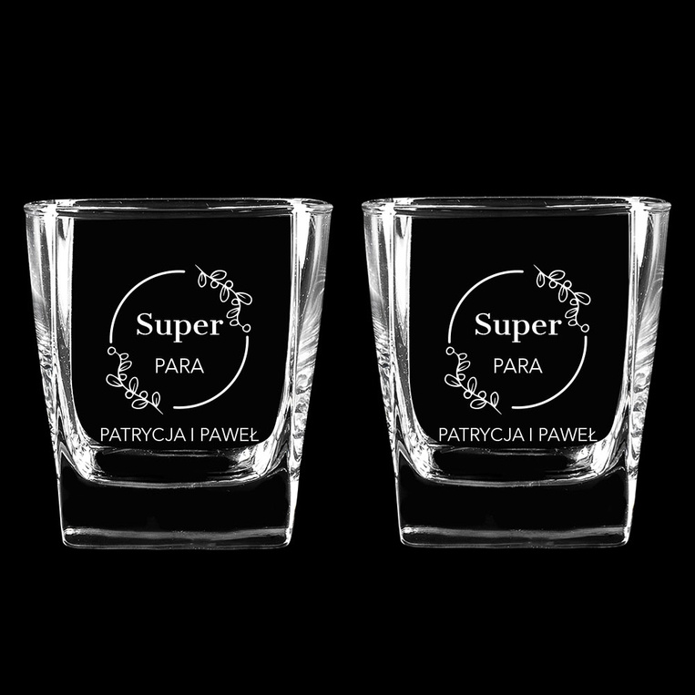 2 Szklanki do whisky PERSONALIZOWANY PREZENT dla pary