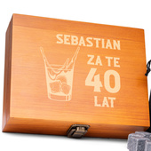Personalizowane kamienie do whisky na prezent 40 URODZINY