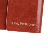 SKÓRZANY NOTES z grawerem na prezent – według twojej personalizacji