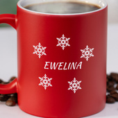 Kubek ceramiczny z grawerem NA ZIMOWE WIECZORY – personalizowany DLA NIEJ