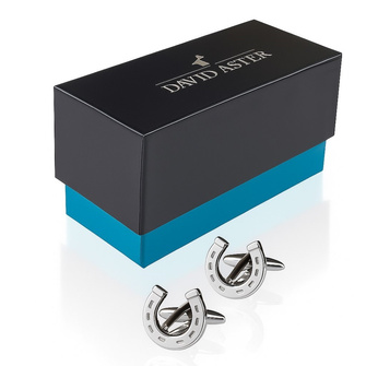 Spinki do mankietów PODKOWA – prezent DLA JEŹDŹCA I KONIARZA