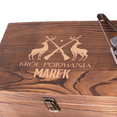 Zestaw do whisky Król Polowania + imię – prezent dla myśliwego