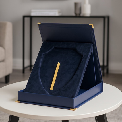 Etui do dyplomu tarcza - granatowe ETGTAR-01