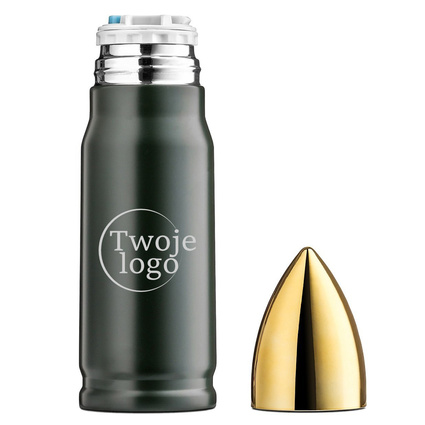 Personalizowany wojskowy termos w kształcie pocisku z grawerem LOGA