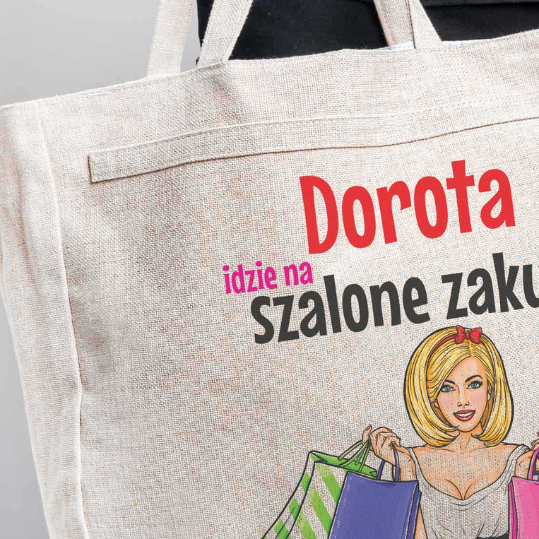 Torba na zakupy z NADRUKIEM na prezent dla PRZYJACIÓŁKI