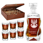 ZESTAW DO WHISKY Karafka i 6 szklanek z TWOIM GRAWEREM DLA ŻOŁNIERZA WOJSKOWEGO