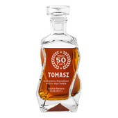 Karafka łamana na 50 URODZINY dla BRATA z twoim grawerem