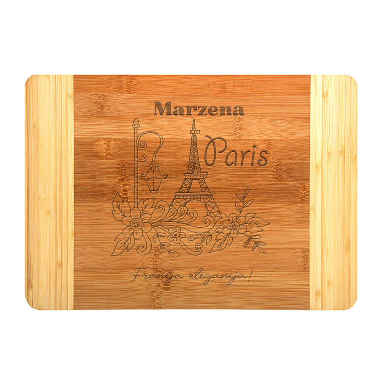 Deska do krojenia grawerowana na prezent dla wielbiciela GOTOWANIA i FRANCJI