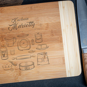 Bambusowa deska do krojenia z TWOIM GRAWEREM na WIECZÓR PANIEŃSKI