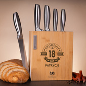 Zestaw noży z grawerem na 18. urodziny dziewczyny – PERSONALIZOWANY GRAWER