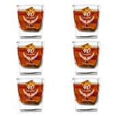 Szklanki do whisky w zestawie 6 sztuk NA 40 URODZINY