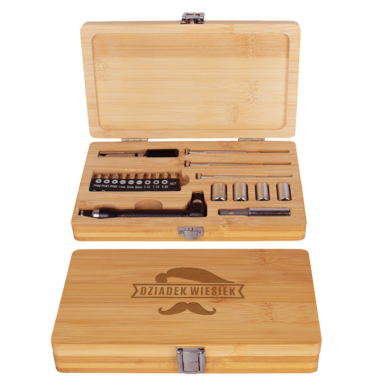 GRAWEROWANY Zestaw 21 narzędzi DLA DZIADKA