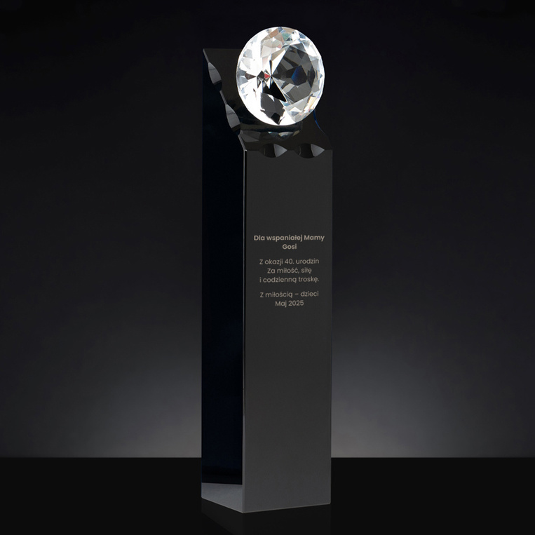 Statuetka z diamentem DLA MAMY – prezent na 40. urodziny