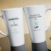 Kubek Latte Max dla pracownika z nadrukiem PRACOWNIK KTÓRY ROBI RÓŻNICĘ