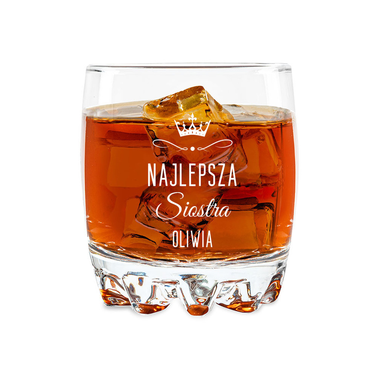 Szklanka do whisky GRAWER dla NAJLEPSZEJ SIOSTRY