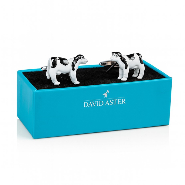 Spinki do mankietów KROWY – stal szlachetna, prezent DLA HODOWCY BYDŁA