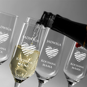 Komplet 6 kieliszków do szampana na prezent DLA MAMY