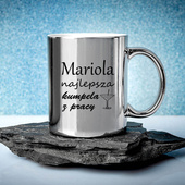 Kubek srebrny z nadrukiem NAJLEPSZA KUMPELA Z PRACY