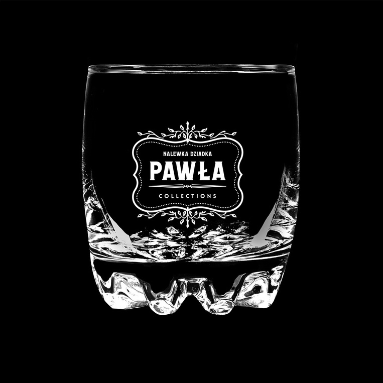 Szklanka z grawerem NALEWKA DZIADKA + IMIĘ do whisky