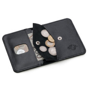 Portfel SLIM czarny z tłoczonymi inicjałami PREZENT DLA NIEGO