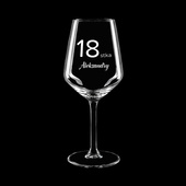 Kieliszek do wina czerwonego z grawerem prezent na 18 urodziny DLA NIEJ