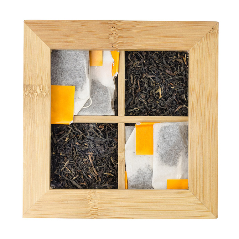 Pudełko bambusowe na herbatę GRAWER TWOJEGO PROJEKTU personalizowany prezent