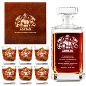 Karafka i 6 szklanek z grawerem PODZIĘKOWANIA STRAŻAKOWI ZA SŁUŻBĘ