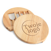 Grawerowana deska z akcesoriami do serwowania serów UPOMINEK FIRMOWY