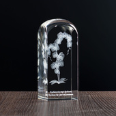 Personalizowany prezent DLA UKOCHANEJ storczyk w szkle na WALENTYNKI ROCZNICĘ