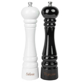 Zestaw 2 młynków do soli do pieprzu z grawerem SOLENIE PIEPRZENIE