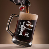 Kufel z grawerem PIWO DLA RYCERZA + IMIĘ prezent DLA CHŁOPAKA