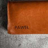 Personalizowane skórzane etui do noży kuchennych GRAWER IMIENIA NAZWISKA