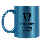 Kubek ceramiczny z nadrukiem na PODZIĘKOWANIA DLA ŚWIADKA