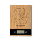 Waga kuchenna prostokątna z grawerem OWOCOWY RAJ dla CIOCI