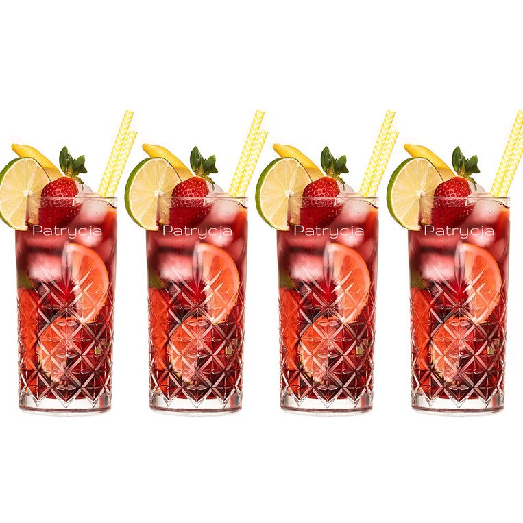Zestaw szklanek 365 ml GRAWER IMIENIA – prezent DLA SMAKOSZA DRINKÓW