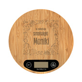 Waga kuchenna z grawerem SMAKOŁYKI MONIKI prezent NA ŚWIĘTA