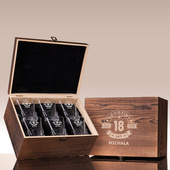 Szklanki z grawerem na 18 urodziny – ZESTAW PREZENTOWY 6 szt.