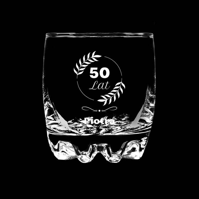 PERSONALIZOWANA szklanka do whisky na 50 URODZINY