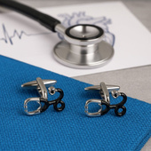 Spinki do mankietów STETOSKOP – prezent DLA LEKARZA ABSOLWENTA MEDYCYNY