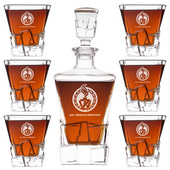 Karafka i 6 szklanek z grawerem Żandarmeria Wojskowa - zestaw do whisky