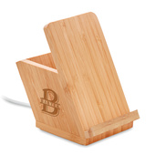 STATYW DO SMARTFONA Z ŁADOWARKĄ grawer monogramu na prezent