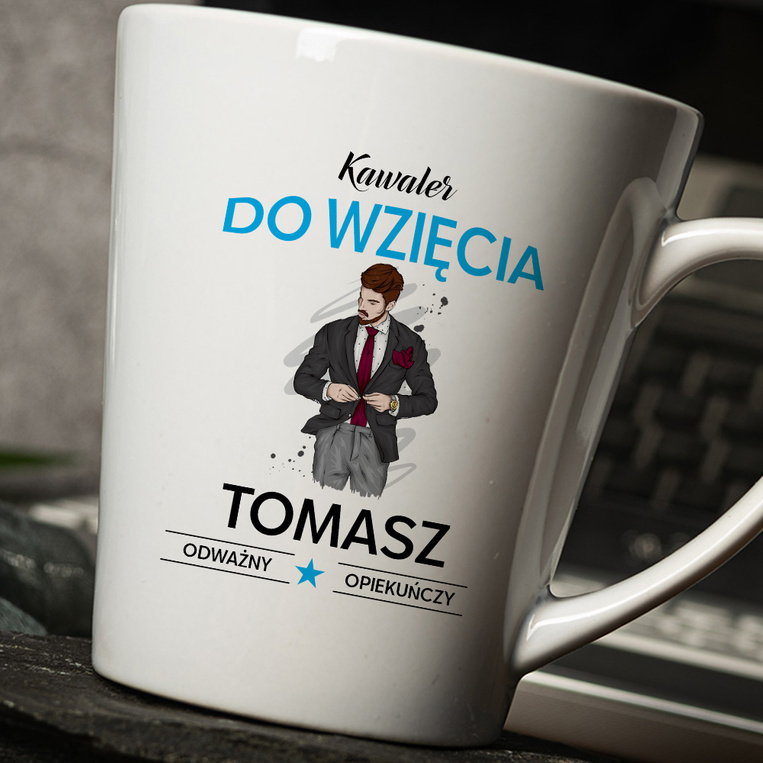 Kubek Latte z nadrukiem KAWALER DO WZIĘCIA